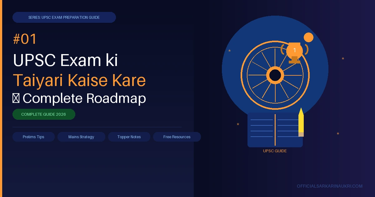 UPSC Exam ki Taiyari Kaise Kare 2026 Complete Roadmap — OfficialSarkariNaukri.com